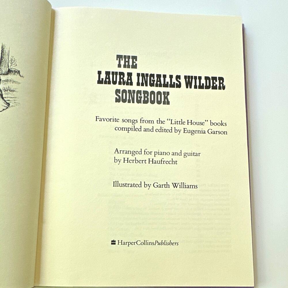 HarperCollins Laura Ingalls Wilder Songbook Piano/Guitar, Illustrated, Kids
